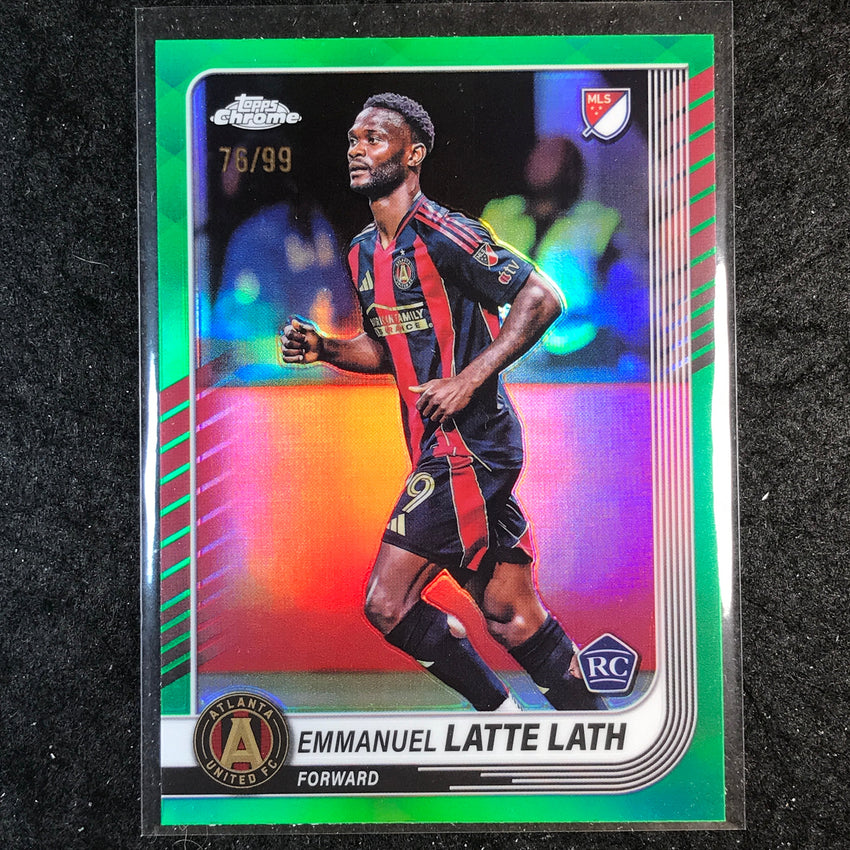 2025 Topps Chrome MLS EMMANUEL LATTE LATH Rookie Base Green 76/99 #153