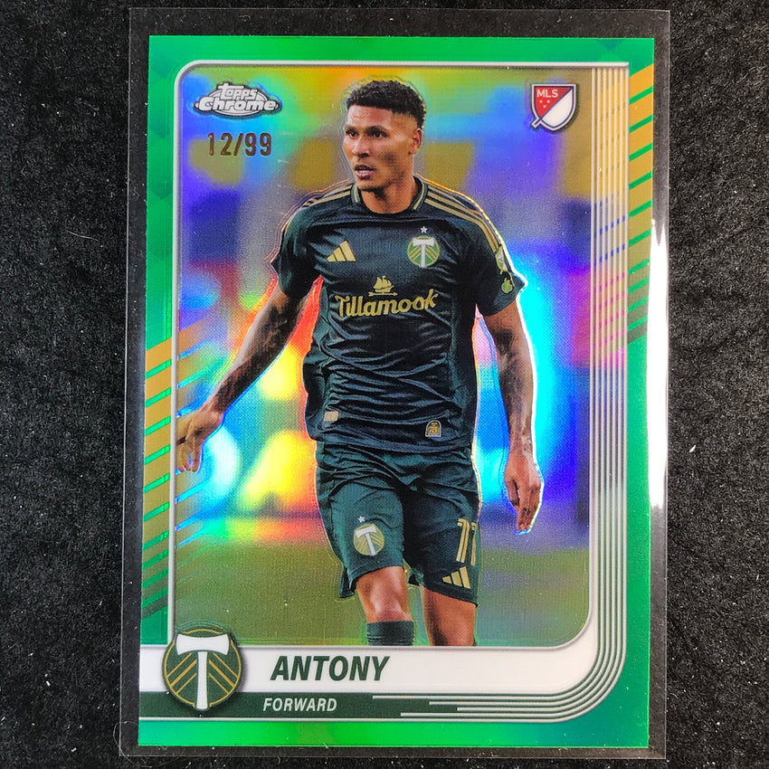 2025 Topps Chrome MLS ANTONY Base Green 12/99 #157