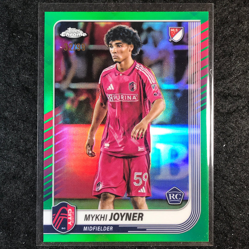 2025 Topps Chrome MLS MYKHI JOYNER Rookie Base Green 32/99 #158
