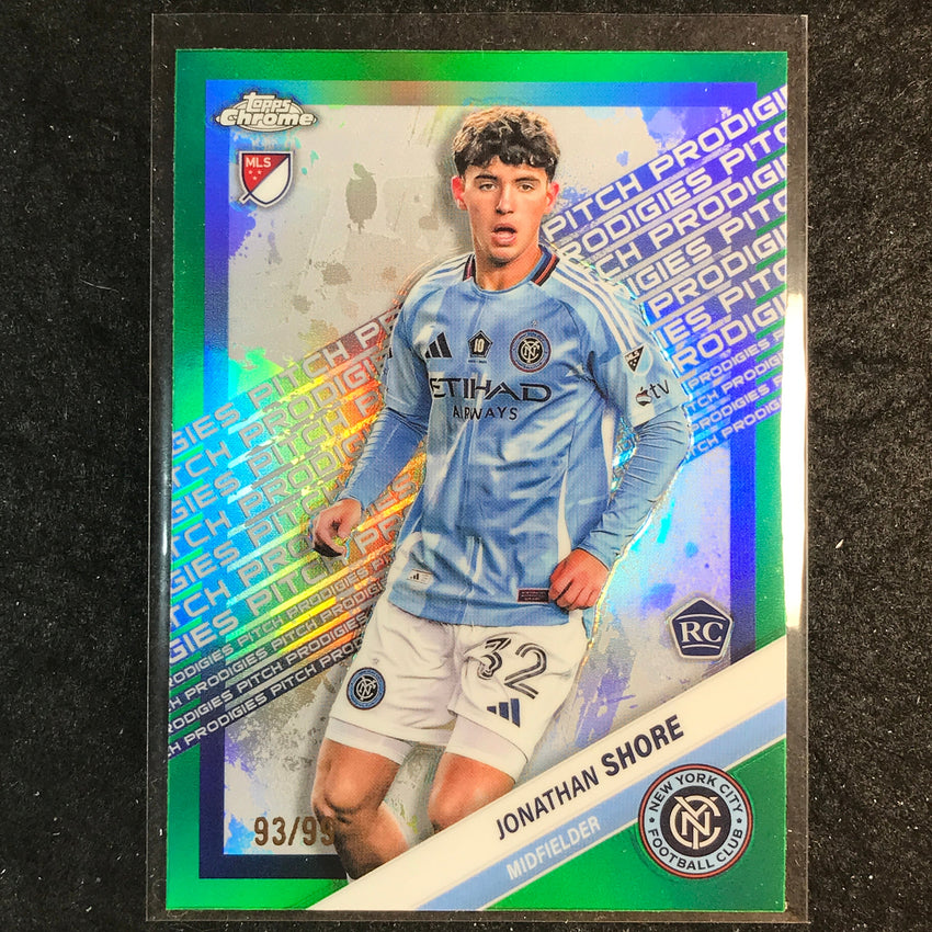 2025 Topps Chrome MLS JONATHAN SHORE Rookie Pitch Prodigies Green 93/99 #178