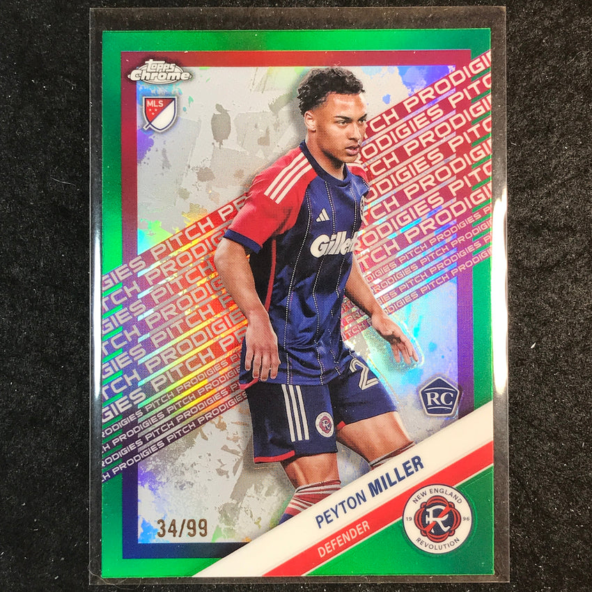 2025 Topps Chrome MLS PEYTON MILLER Rookie Pitch Prodigies Green 34/99 #185