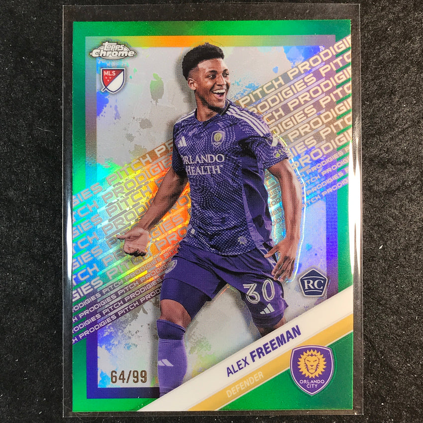 2025 Topps Chrome MLS ALEX FREEMAN Rookie Pitch Prodigies Green 64/99 #187