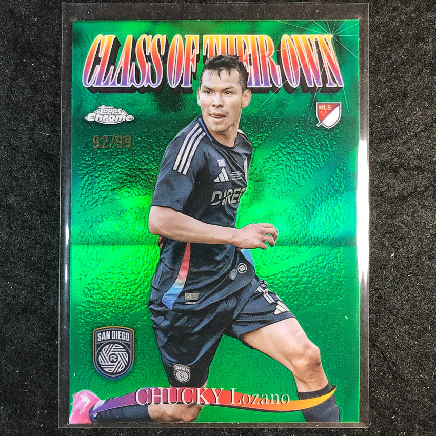 2025 Topps Chrome MLS CHUCKY LOZANO Class of Their Own Green 92/99 #9