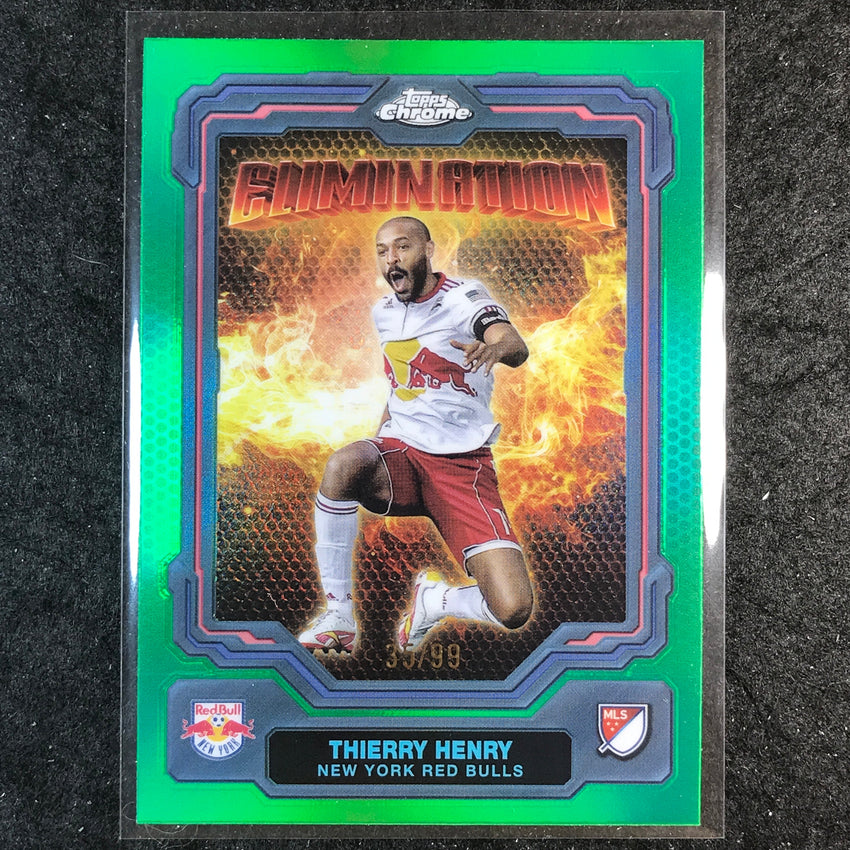 2025 Topps Chrome MLS THIERRY HENRY Elimination Green 35/99 #21