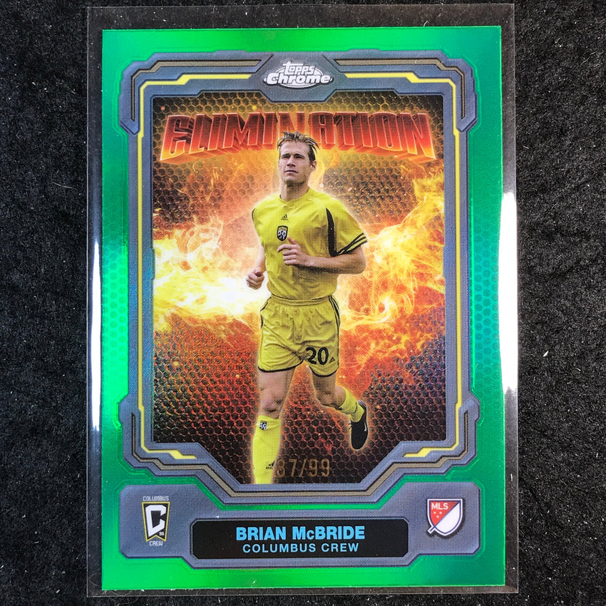 2025 Topps Chrome MLS BRIAN MCBRIDE Elimination Green 87/99 #22