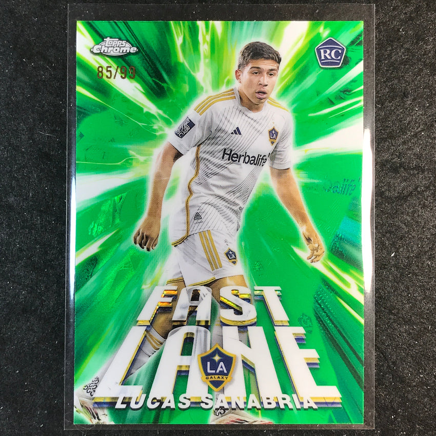 2025 Topps Chrome MLS LUCAS SANABRIA Fast Lane Rookie Green 85/99 #10