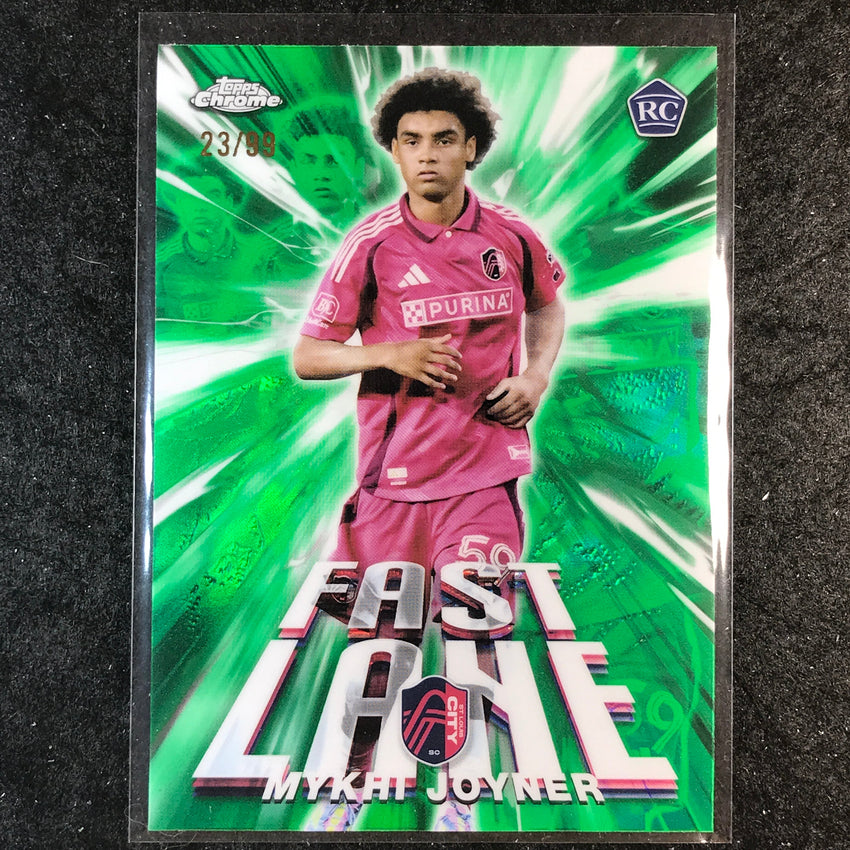 2025 Topps Chrome MLS MYKHI JOYNER Fast Lane Rookie Green 23/99 #19