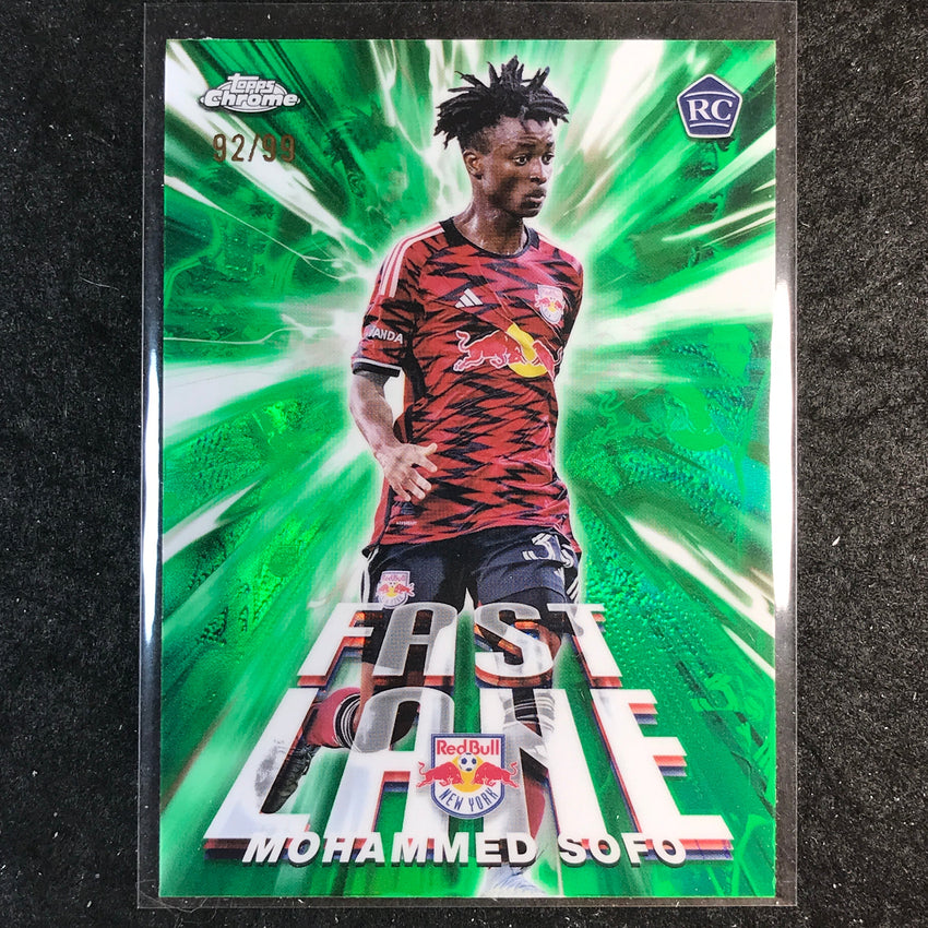 2025 Topps Chrome MLS MOHAMMED SOFO Fast Lane Rookie Green 92/99 #20