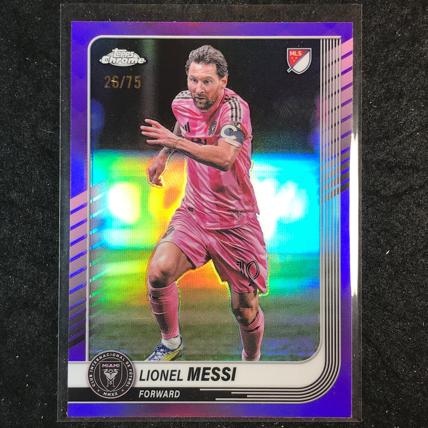 2025 Topps Chrome MLS LIONEL MESSI Base Purple 26/75 #10