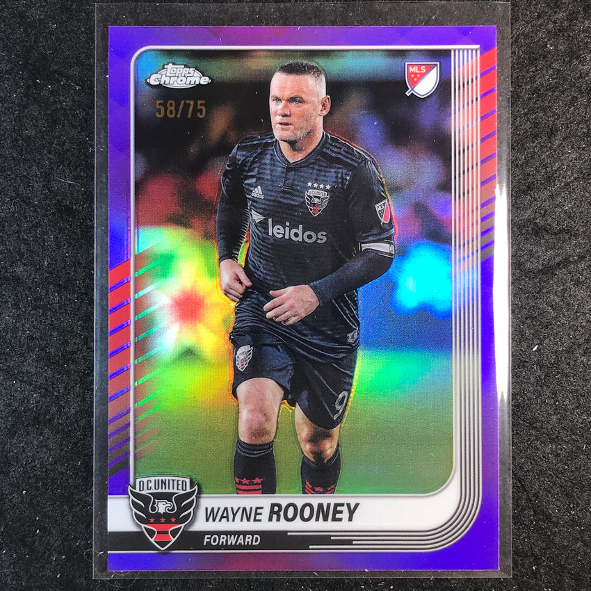 2025 Topps Chrome MLS WAYNE ROONEY Base Purple 58/75 #35