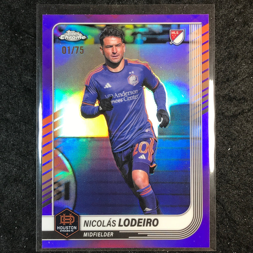 2025 Topps Chrome MLS NICOLAS LODEIRO Base Purple 1/75 #55