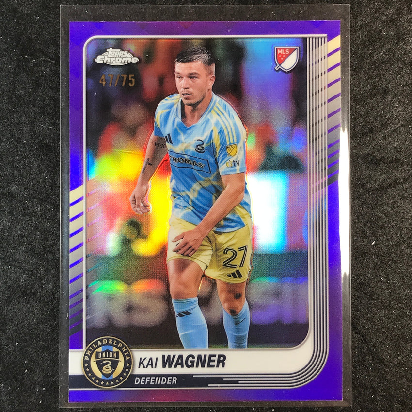 2025 Topps Chrome MLS KAI WAGNER Base Purple 47/75 #64