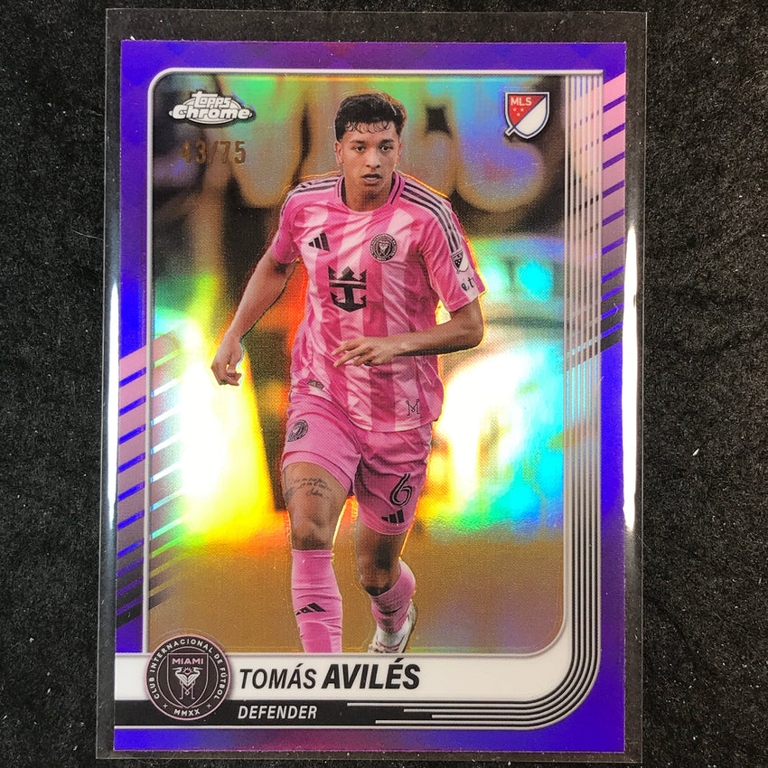 2025 Topps Chrome MLS TOMAS AVILES Base Purple 43/75 #72
