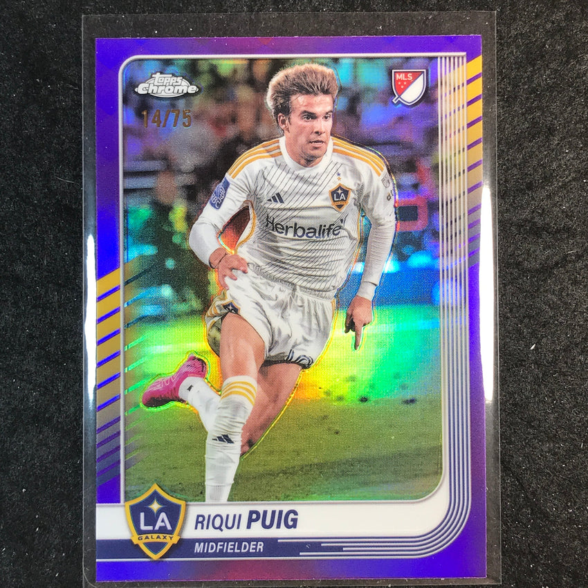2025 Topps Chrome MLS RIQUI PUIG Base Purple 14/75 #93