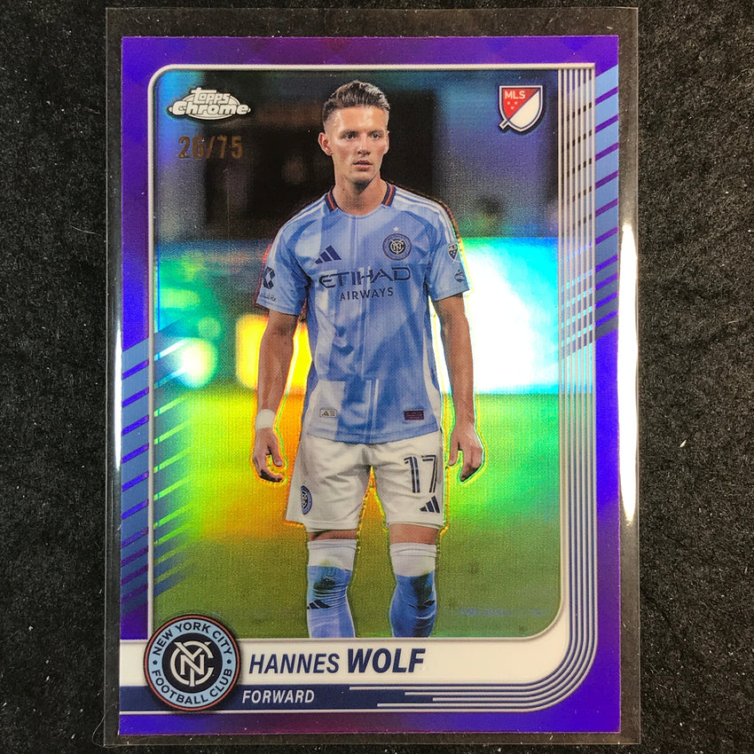 2025 Topps Chrome MLS HANNES WOLF Base Purple 26/75 #98