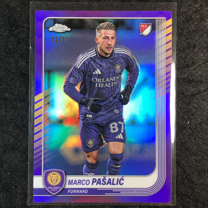 2025 Topps Chrome MLS MARCO PASALIC Base Purple 72/75 #113