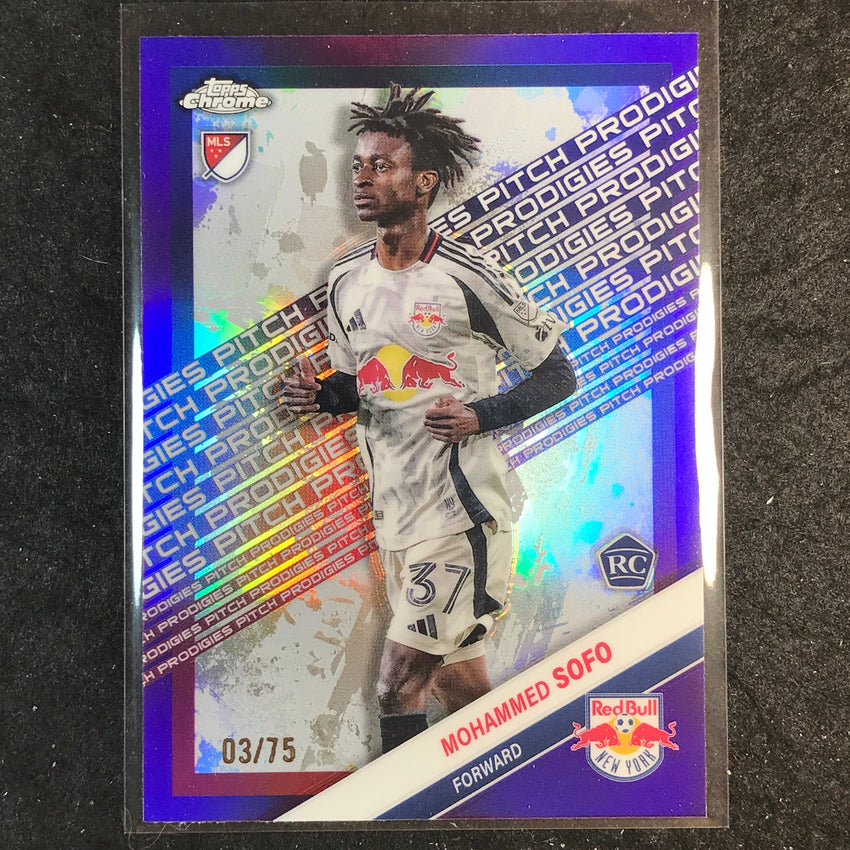2025 Topps Chrome MLS MOHAMMED SOFO Rookie Pitch Prodigies Purple 3/75 #190