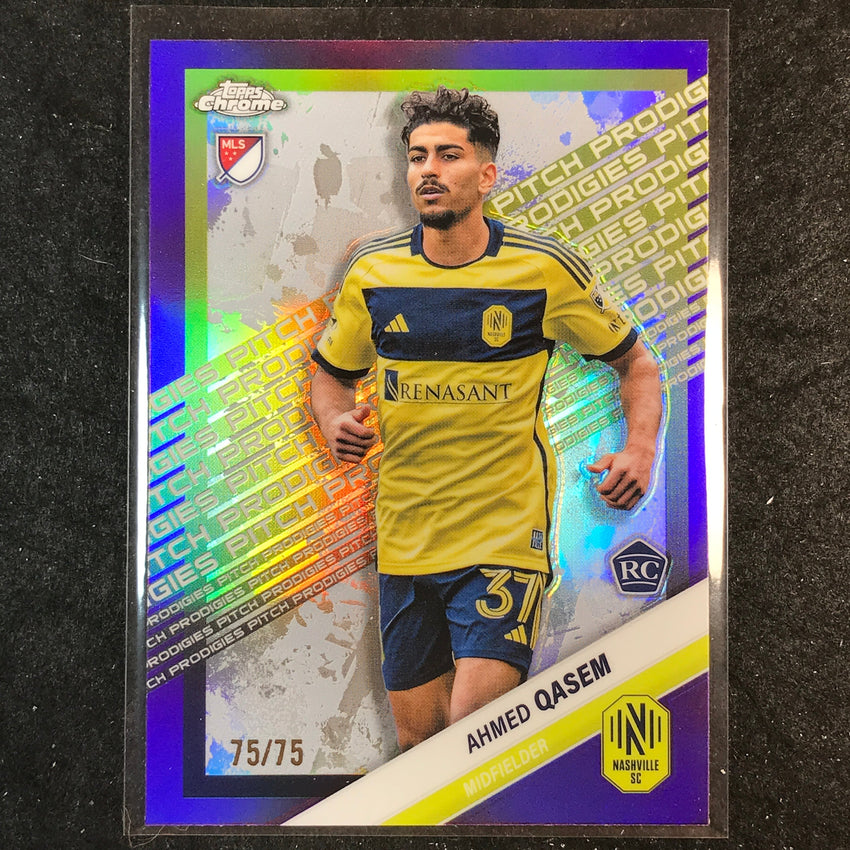 2025 Topps Chrome MLS AHMED QASEM Rookie Pitch Prodigies Purple 75/75 #192