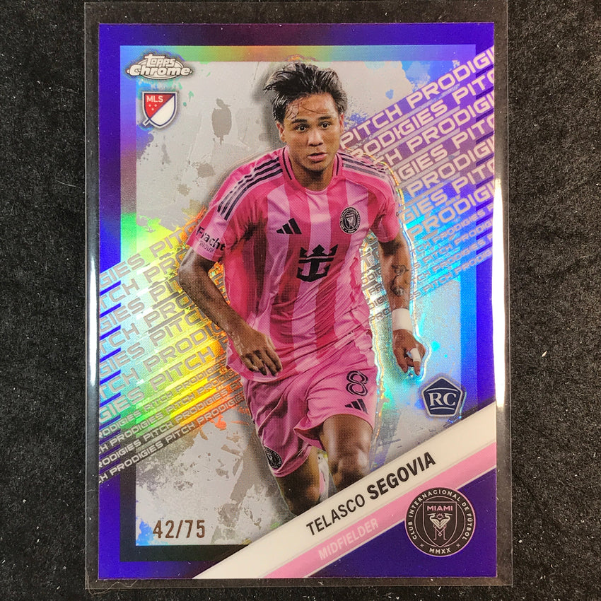 2025 Topps Chrome MLS TELASCO SEGOVIA Rookie Pitch Prodigies Purple 42/75 #195