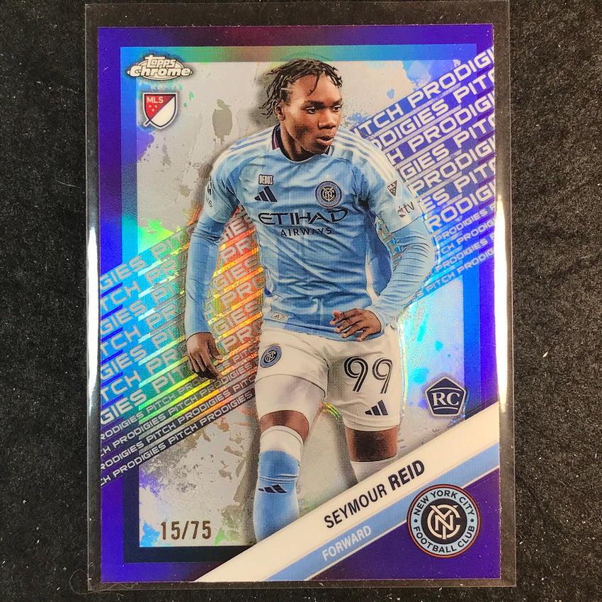 2025 Topps Chrome MLS SEYMOUR REID Rookie Pitch Prodigies Purple 15/75 #196