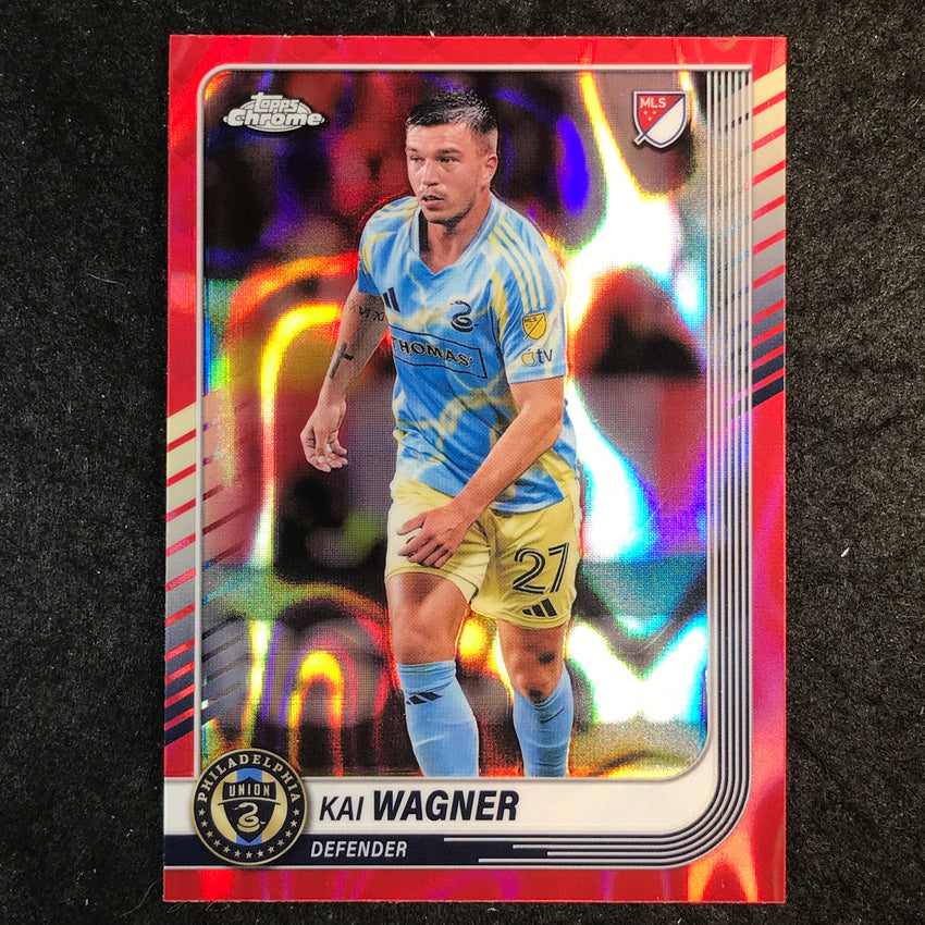 2025 Topps Chrome MLS KAI WAGNER Base Red Lava #64