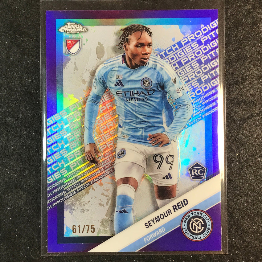 2025 Topps Chrome MLS SEYMOUR REID Rookie Pitch Prodigies Purple 61/75 #196