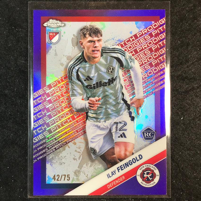 2025 Topps Chrome MLS ILAY FEINGOLD Rookie Pitch Prodigies Purple 42/75 #197