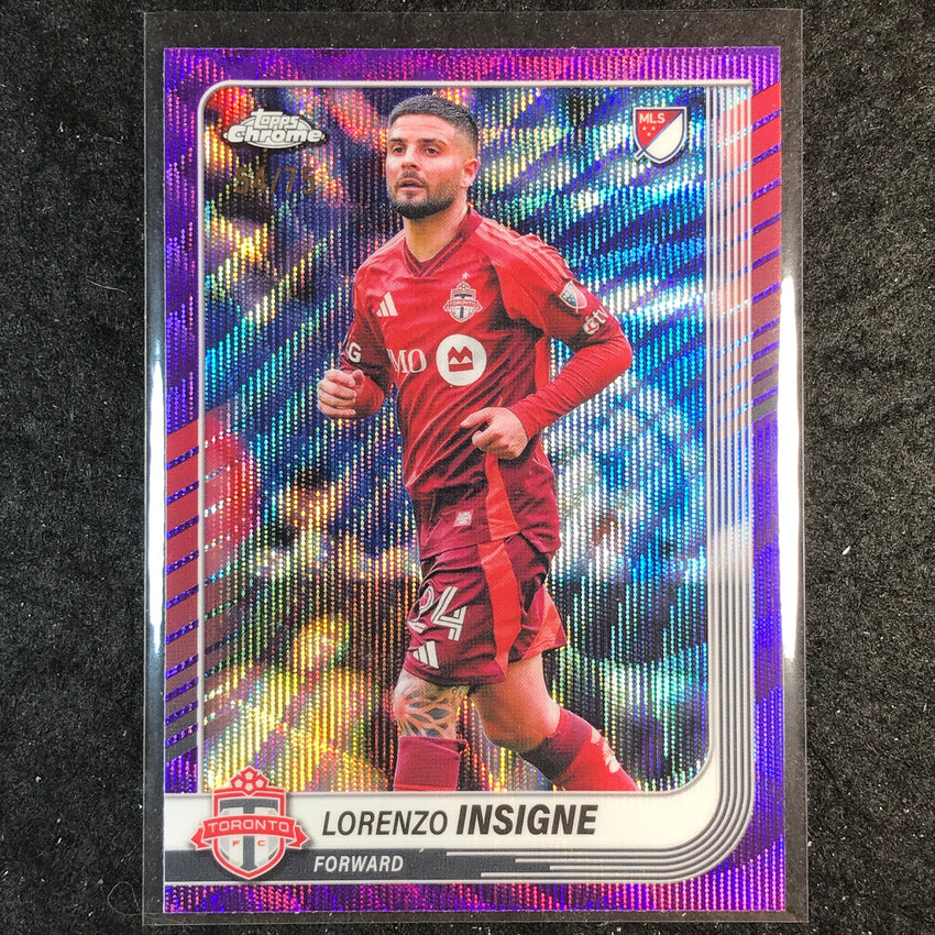 2025 Topps Chrome MLS LORENZO INSIGNE Base Purple Wave 54/75 #24