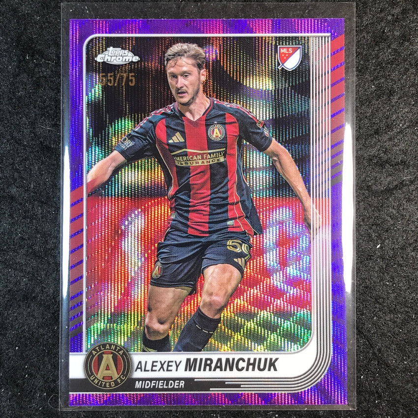 2025 Topps Chrome MLS ALEXEY MIRANCHUK Base Purple Wave 55/75 #44