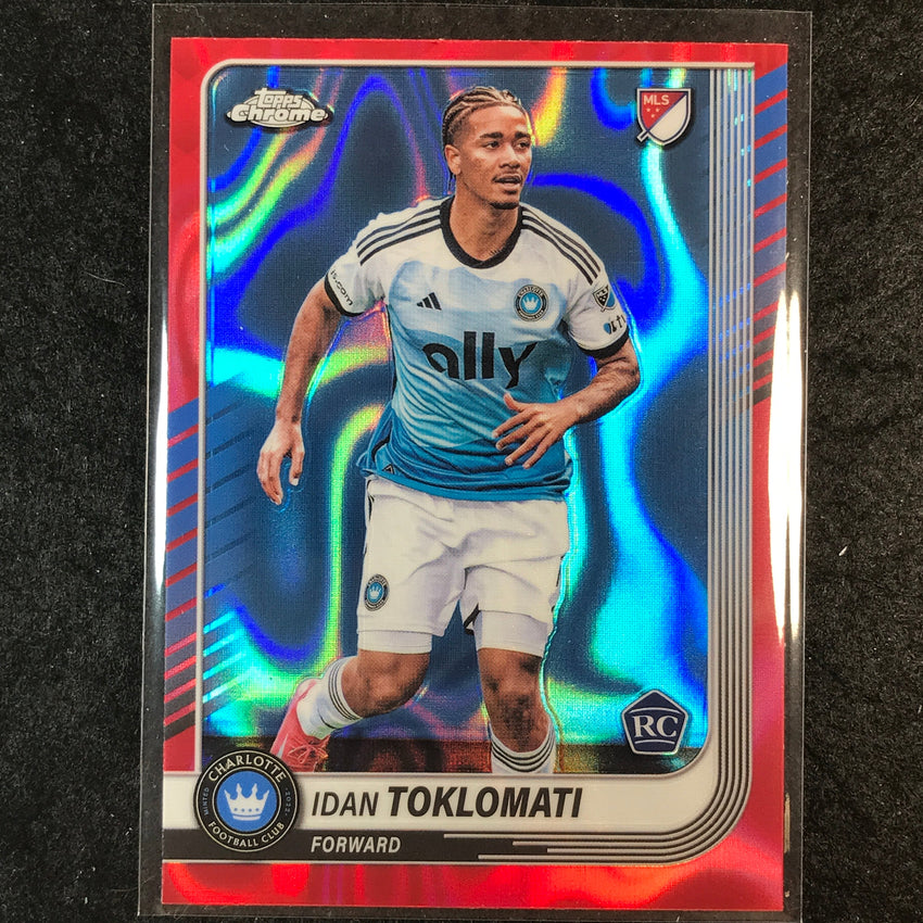 2025 Topps Chrome MLS IDAN TOKLOMATI Rookie Base Red Lava #101