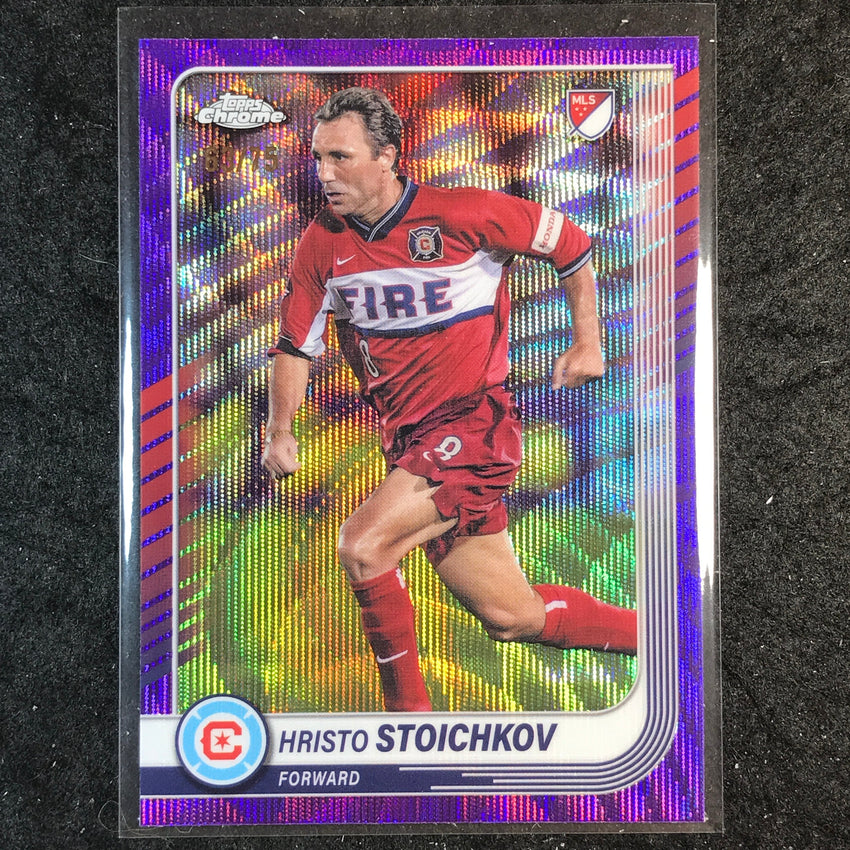 2025 Topps Chrome MLS HRISTO STOICHKOV Base Purple Wave 63/75 #84