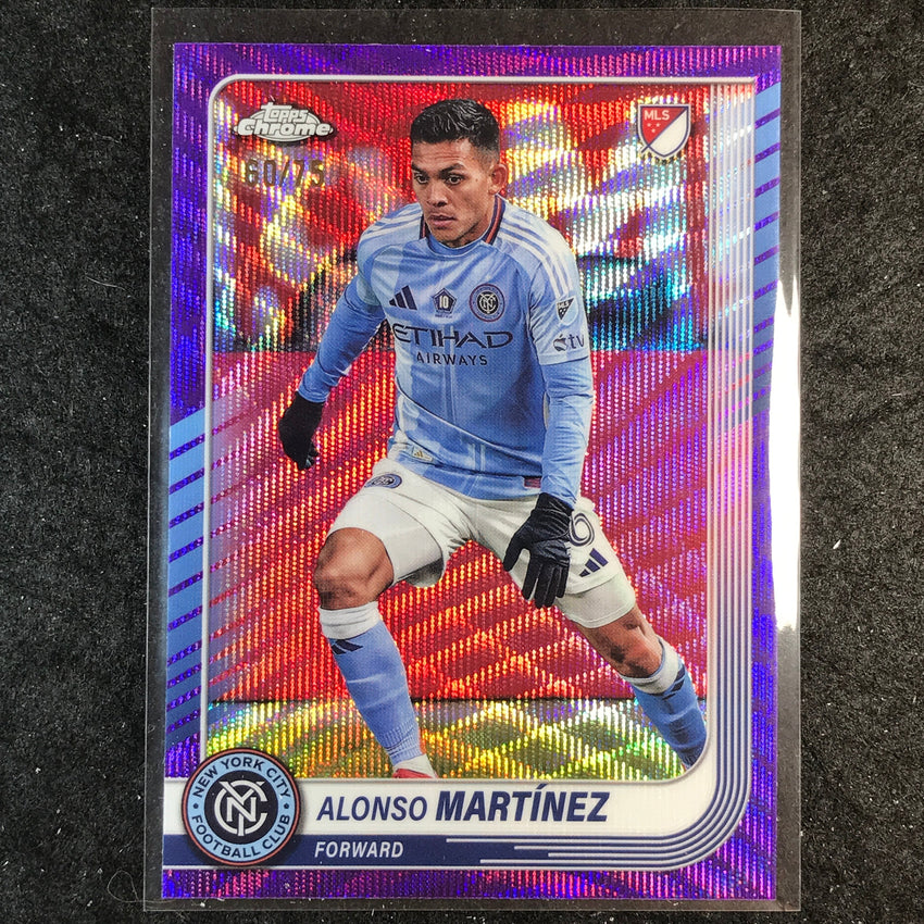 2025 Topps Chrome MLS ALONSO MARTINEZ Base Purple Wave 60/75 #85
