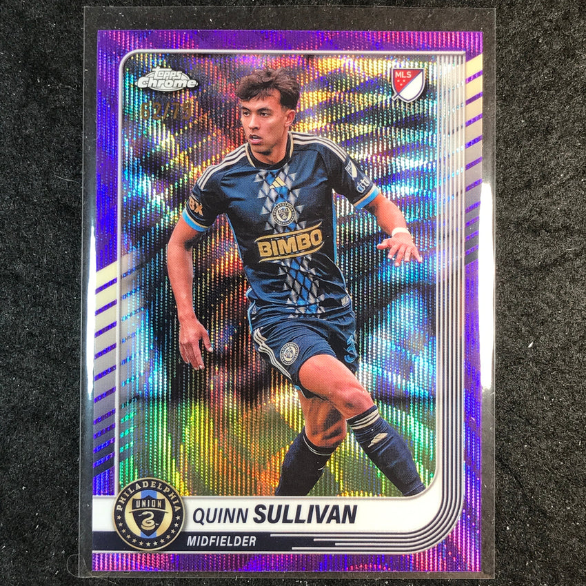 2025 Topps Chrome MLS QUINN SULLIVAN Base Purple Wave 62/75 #86