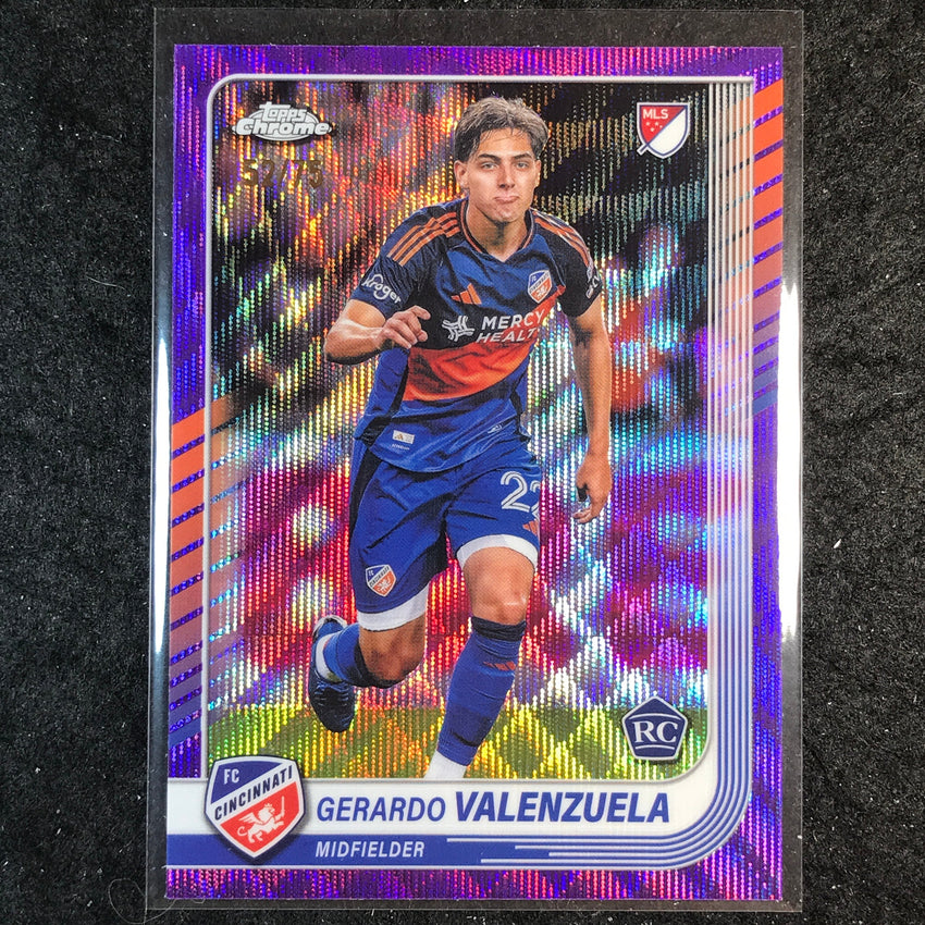 2025 Topps Chrome MLS GERARDO VALENZUELA Rookie Base Purple Wave 52/75 #109