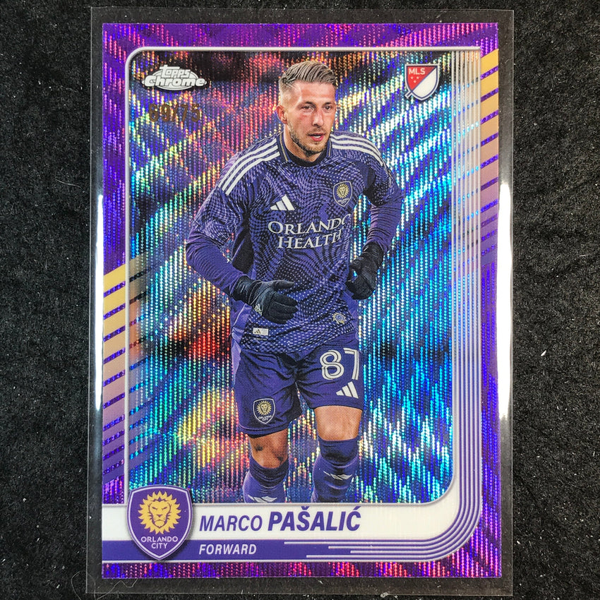 2025 Topps Chrome MLS MARCO PASALIC Base Purple Wave 69/75 #113