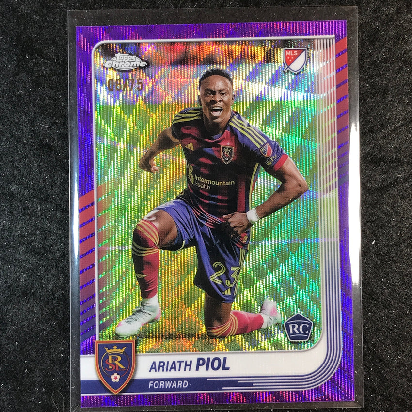 2025 Topps Chrome MLS ARIATH PIOL Rookie Base Purple Wave 6/75 #116