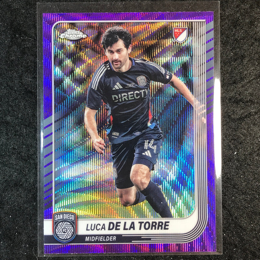 2025 Topps Chrome MLS LUCA DE LA TORRE Base Purple Wave 41/75 #128