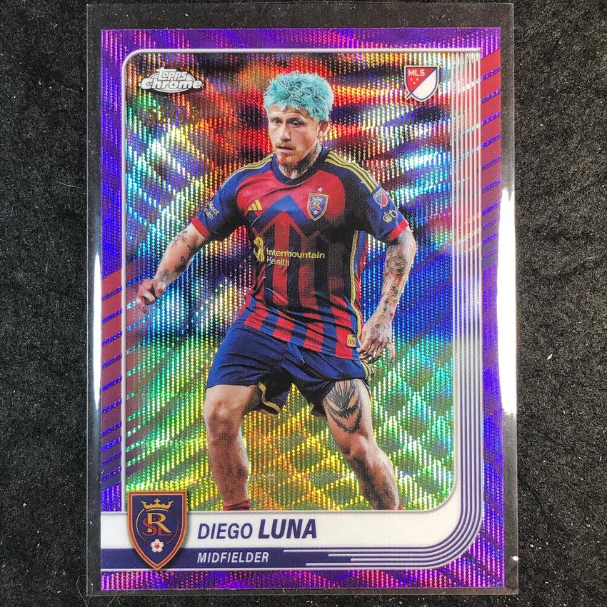 2025 Topps Chrome MLS DIEGO LUNA Base Purple Wave 52/75 #149