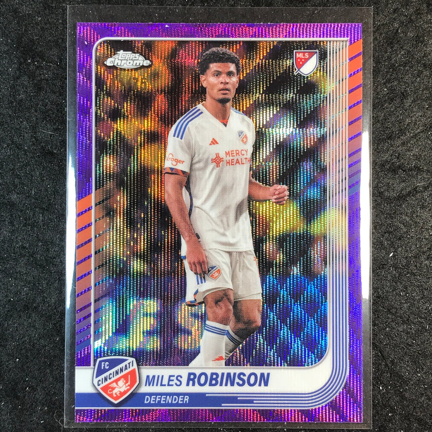 2025 Topps Chrome MLS MILES ROBINSON Base Purple Wave 11/75 #173