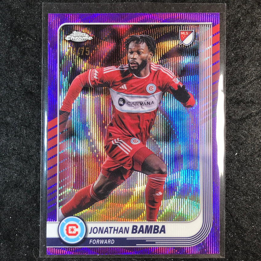 2025 Topps Chrome MLS JONATHAN BAMBA Base Purple Wave 74/75 #175