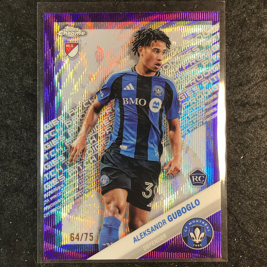 2025 Topps Chrome MLS ALEXSANDR GUBOGLO Rookie Pitch Prodigies Purple Wave 64/75