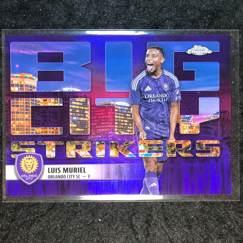 2025 Topps Chrome MLS LUIS MURIEL Big City Strikers Purple 27/75 #14
