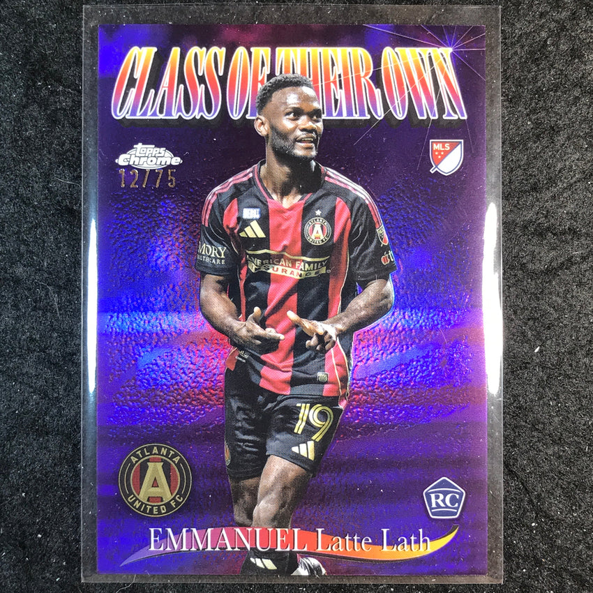 2025 Topps Chrome MLS EMMANUEL LATTE LATH Class of Their Own Rookie Purple 12/75