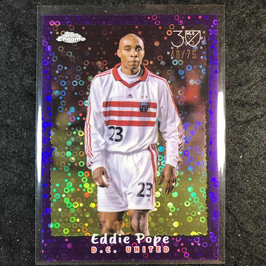 2025 Topps Chrome MLS EDDIE POPE Topps 1995 Purple 48/75 #8