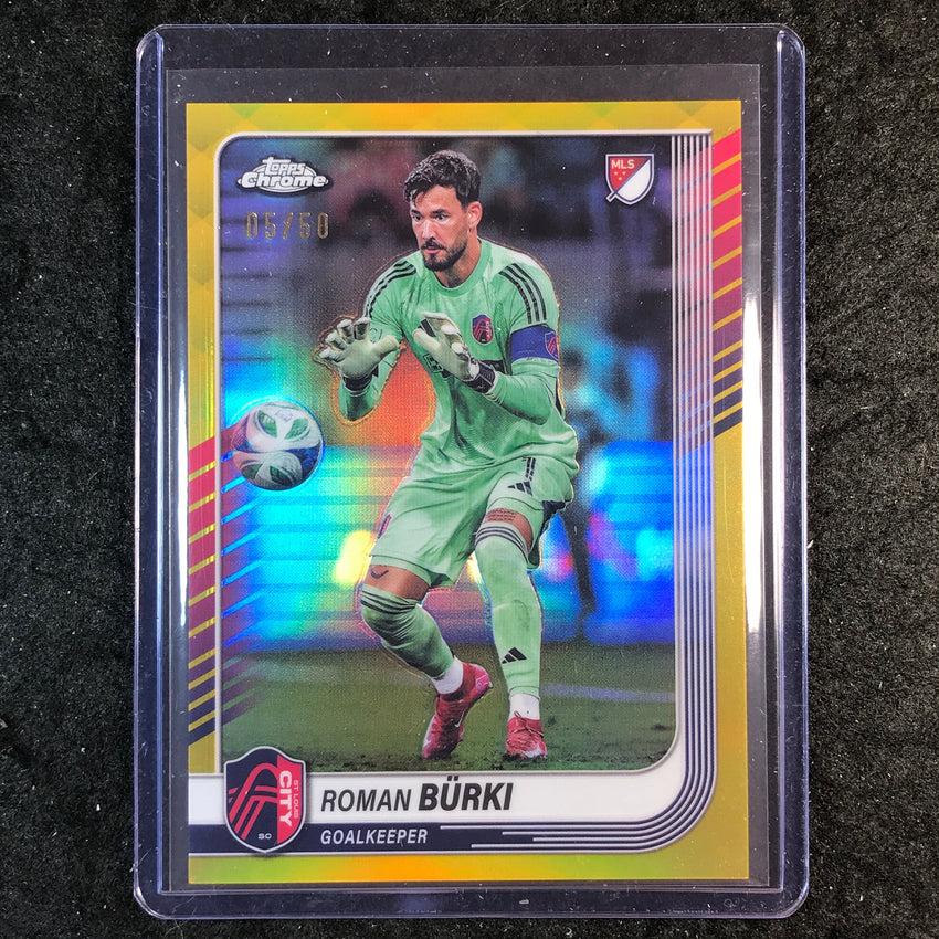 2025 Topps Chrome MLS ROMAN BURKI Base Gold 5/50 #1