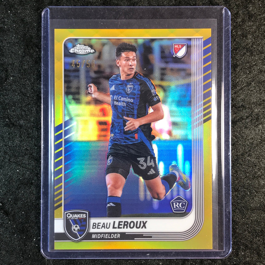 2025 Topps Chrome MLS BEAU LEROUX Rookie Base Gold 45/50 #120