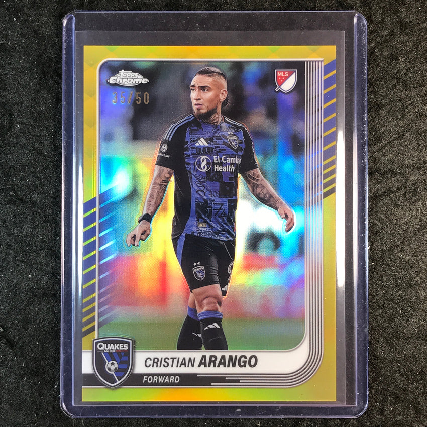 2025 Topps Chrome MLS CRISTIAN ARANGO Base Gold 35/50 #137