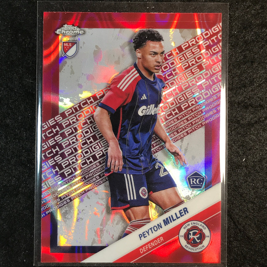 2025 Topps Chrome MLS PEYTON MILLER Rookie Pitch Prodigies Red Lava #185