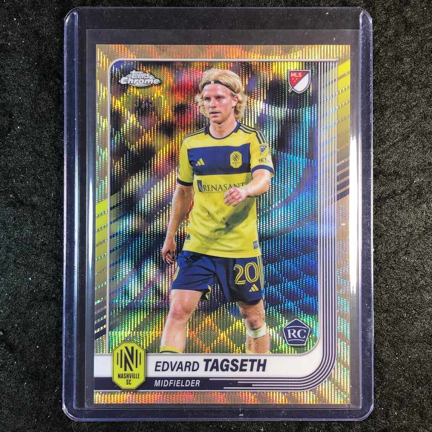 2025 Topps Chrome MLS EDVARD TAGSETH Rookie Base Gold Wave 25/50 #20