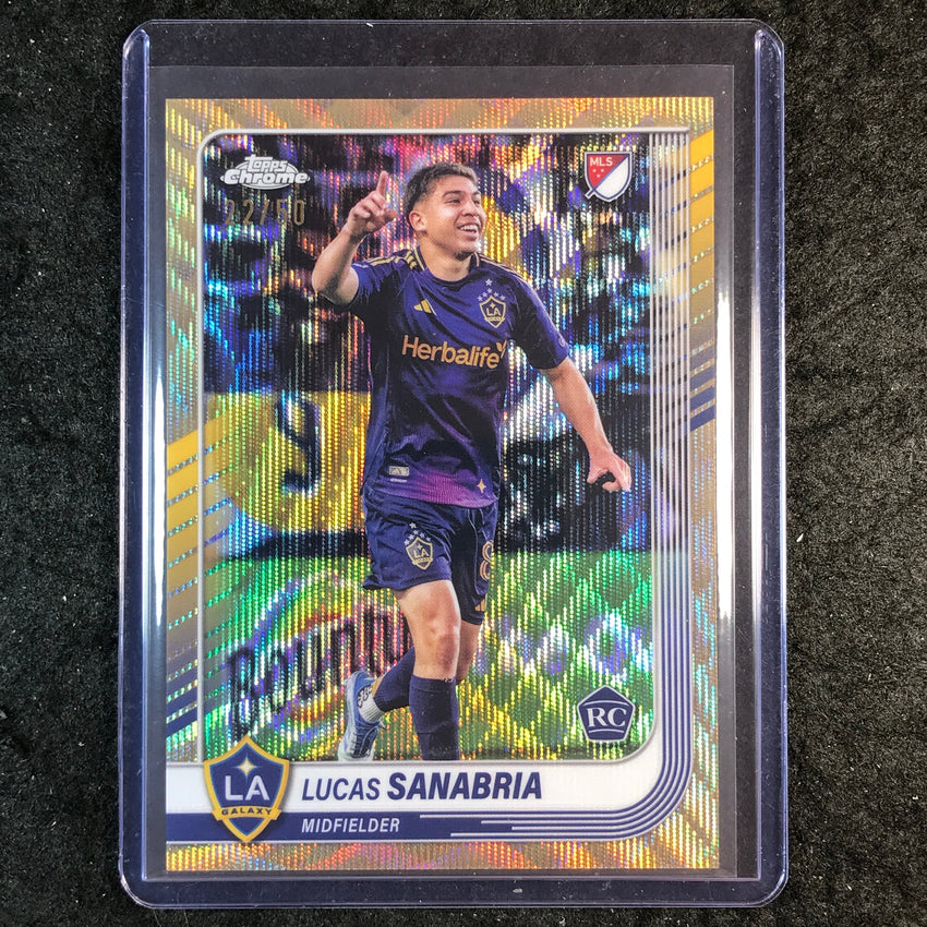 2025 Topps Chrome MLS LUCAS SANABRIA Rookie Base Gold Wave 22/50 #30